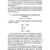0615 - Page 607 - Société de thérapeutique. 12 octobre 1921. IV. - Le philothion isolé. - Ses propriétés. Conséquences thérapeutiques. Par M. de Rey-Pailhade. / V. - Sur les dérivés métalliques de la Thioglycérine sulfonique. Par M. A. Lumière