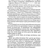 0623 - Page 615 - Bibliographie. Radiodiagnostic dans la Tuberculose pleuro-pulmonaire, par le Dr Manoel de Abreu. Préface du Dr Rist... (Masson et compagnie, éditeurs)..