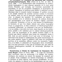 0147 - Page 135 - Analyses. Divers. La vaccination pré-opératoire. J. Ducuing et Mlle Miletzky (Le Monde médic., n° 746, 1er-15 avril 1929, p. 461). / Le traitement de l'insomnie des psychoses par l'allylisopropylacétylcarbamyde. Tibi (Thèse de la Fac. de Méd. de Lyon, 1928). / Contribution à l'étude du traitement de l'insomnie. Gabriel Perget (Thèse de Paris, 1928)