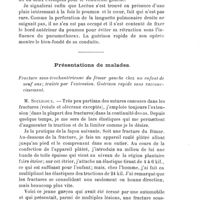 1569 - Page 1541 - Séance du 26 novembre 1913. Rapports. Plaie du ventricule droit par balle de revolver; suture; guérison, par M. Paul Lecène / Présentations de malades. Fracture sous-trochantérienne du fémur gauche chez un enfant de neuf ans ; traitée par l'extension. Guérison rapide sans raccourcissement, M. Souligoux