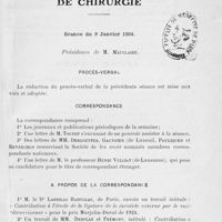 0021 - Page 1 - Séance du 9 Janvier 1924. Procès-verbal / Correspondance / A propos de la correspondance