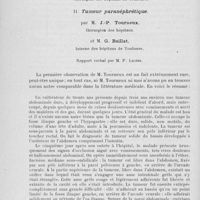 0190 - Page 170 - Séance du 6 février 1924. Rapports. I. Tumeur pédiculèe du bassin à développement intrapéritonéal ayant déterminé des accidents d'étranglement interne, par M. J. -P. Tourneux