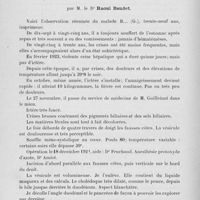 0260 - Page 240 - Séance du. 13 février. Communications. Tumeur maligne du sein, par M. Pierre Duval / Ictère permanent. Occlusion du cholédoque par affection chronique du pancréas (néoplasme?). Cholécystectomie. Cholédoco-duodénostomie. Guérison, par M. le Dr Raoul Baudet