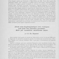 0424 - Page 404 - Séance du 19 mars 1924. A propos du procès-verbal. A propos de l’occlusion intestinale à la suite de l’appendicite, par M. Auvray / Abcès sous-diaphragmatique avec vomiques pris pour une pleurésie purulente. Mort par anesthésie rachidienne haute, par M. Ch. Dujarier
