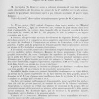 0505 - Page 485 - Séance du 2 avril 1924. Rapports. Luxation de la colonne cervicale. Paralysie radiculaire. Guérison après réduction, par M. Charles Cornioley