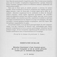 0546 - Page 526 - Séance du 2 avril 1924. Communications. Deux cas de méga-oesophage, par M. le Dr D. Prat / Présentation de malade. Résultat fonctionnel d’une fracture grave du col de l’omoplate et de la cavité glénoïde traitée par la méthode non sanglante, par M. Auvray