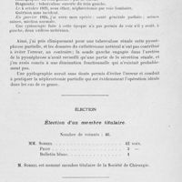 0549 - Page 529 - Séance du 2 avril 1924. Présentation de pièce. Uro-pyonéphrose partielle avec uretère double, par M. A. Lapointe / Election
