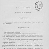 0621 - Page 601 - Séance du. 14 mai 1924. Procès-verbal / Correspondance