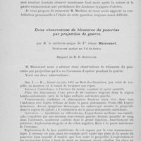 0624 - Page 604 - Séance du. 14 mai 1924. Rapports. Sept observations d'ulcus gastriques perforés, par M. le Dr Ch. Mathieu / Deux observations de blessures du pancréas par projectiles de guerre, par M. Maisonnet