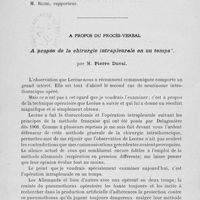 0650 - Page 630 - Séance du 21 mai 1924. A propos de la correspondance / A propos du procès-verbal. A propos de la chirurgie intrapleurale en un temps, par M. Pierre Duval