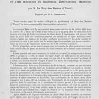 0655 - Page 635 - Séance du 21 mai 1924. Rapports. Plaie perforante de l’abdomen au niveau du flanc droit, par foëne, datant de deux jours; lésions du rein droit, du côlon ascendant, et plaie méconnue du duodénum. Intervention. Guérison, par M. Le Roy des Barres