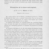 0695 - Page 675 - Séance du 4 juin 1924. Rapports. Fractures du pisiforme, par M. le Dr Jean / Fibromyome de la cloison recto-vaginale, par M. le Dr J. Marais