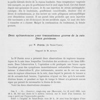0723 - Page 703 - Séance du 11 juin 1924. Rapports. Disparition en trois jours d'un volumineux phlegmon du ligament large avec le vaccin de Delbet. Développement immédiat d’un nouveau phlegmon du côté opposé malgré le vaccin et échec de la vaccinothérapie sur la deuxième localisation, par M. le Dr Brisset / Deux splénectomies pour traumatismes graves de la rate. Deux guérisons, par M. Perrin