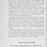 0734 - Page 714 - Séance du 11 juin 1924. Question à l’ordre du jour. Traitement de l’infection puerpérale « post abortum » / Présentations de malades. Arrêt d’hémorragies utérines par le citrate de soude, par M. Anselme Schwartz