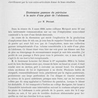 0743 - Page 723 - Séance du 11 juin 1924. Présentations de malades. Enchevillement central et extra-articulaire d’une fracture paratubérositaire de l’extrémité supérieure de l’humérus. Bon résultat fonctionnel, par M. Mauclaire / Distension gazeuse du péritoine à la suite d’une plaie de l’abdomen, par M. Proust