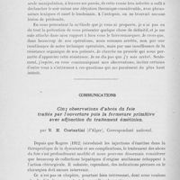 0768 - Page 748 - Séance du 18 juin 1924. Rapports. Trente appendicectomies précédées d’intradermo-réactions et de vaccinations anti colibacillaires, par M. le Dr de Nabias / Communications. Cinq observations d’abcès du foie traités par l'ouverture puis la fermeture primitive avec adjonction du traitement émétinien, par M. H. Costantini