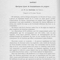 0838 - Page 818 - Séance du 2 juillet 1924. Rapport. Quelques types de traumatismes du poignet, par M. A. Guillemin