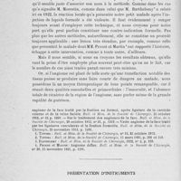 0972 - Page 952 - Séance du 22 octobre 1924. Présentation de malade. Angiome de la joue droite traité parles ligatures vasculaires et la fixation formolée, par M. Etienne Sorrel / Présentation d'instruments. 1° Nouveaux appareils de contention abdominale. 2° Nouvelle pelote pneumatique, par M. Charnaux
