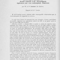 0978 - Page 958 - Séance du 29 octobre 1924. Rapports. Tumeur de l’hypophyse à développement intrasellaire. Hémaniopsie bitemporale. Acuité visuelle 1/10. Acromégalie. Opération par voie endoseptale. Guérison, par M. le Dr Jentzer