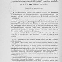 1004 - Page 984 - Séance du 5 novembre 1924. Rapport. Un cas de côtes cervicales coexistant avec une dorsalisation de la 7e vertèbre cervicale, par M. le Dr Paul Foucault