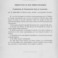 1112 - Page 1092 - Séance du 26 novembre 1924. Présentations de malades. Résultat éloigné d’une greffe osseuse du col fémoral, par M. H. Bouvillois / Présentation de film cinématographique. L’opération de Ivanissevich dans le varicocèle, par M. José Arcé