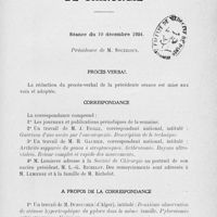 1143 - Page 1123 - Séance du 10 décembre 1924. Procès-verbal / Correspondance / A propos de la correspondance