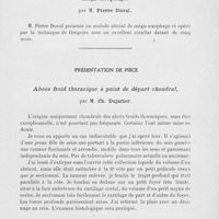 1191 - Page 1171 - Séance du 17 décembre 1924. Présentation de malade. Méga-oesophage, par M. Pierre Duval / Présentation de pièce. Abcès froid thoracique à point de départ chondral, par M. Ch. Dujarier