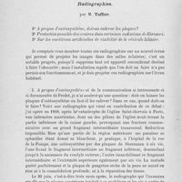 1192 - Page 1172 - Séance du 17 décembre 1924. Présentation de radiographies. Radiographies, par M. Tuffier