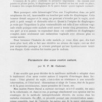 1391 - Page 1347 - Séance du 5 décembre 1928. A propos du procès-verbal. Hématocolpos par néoplasme du col et diaphragme vaginal, par M. F. M. Cadenat / Fermeture des anus contre nature, par M. F. M. Cadenat