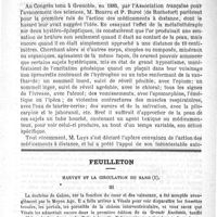 0005 - Page 1 - Sommaire / L'action des médicaments à distance / Feuilleton. Harvey et la circulation du sang