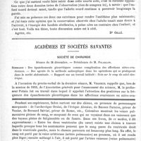 0010 - Page 6 - Correspondance. A M. le rédacteur en chef de l'Union médicale. A propos de l'article critique "Sur la valeur séméiologique de l'audition de la parole suivant les âges" / Académies et sociétés savantes. Société de chirurgie. Séance du 28 décembre / Feuilleton. Harvey et la circulation du sang