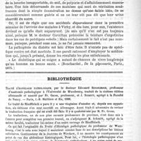 0021 - Page 17 - Diabète. - Médicaments. - Médications. Communication faite à la Société de médecine de Paris dans sa séance du 10 décembre 1887. Par M. le docteur Coignard / Bibliothèque. Traité d'histologie pathologique, par le docteur Édouard Rindfleisch..., traduit de la sixième édition allemande et annoté par Fr. Gross..., et J. Schmitt... - Paris, J.-B. Baillière et fils, 1888