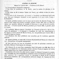 0024 - Page 20 - Revue des journaux. Sténose par adhérences des orifices de l'estomac / Académies et sociétés savantes. Académie de médecine. Séance du 3 janvier 1888