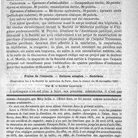 0031 - Page 27 - Bulletin / Plaies de l'intestin. - Sutures simples. - Guérison. Observation lue à la Société de médecine de Paris, dans la séance du 12 novembre 1887, par M. le docteur Larroque / Feuilleton. Notes biographiques sur Jean Méry