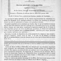 0037 - Page 33 - Revue des journaux. Hémorrhagie utérine (The British med. Journ., 12 novembre 1887) / Nouveau spéculum à valves amovibles. Breveté S. G. D. G. De Ch. Dubois... Présenté à l'Académie de médecine dans la séance du 3 janvier 1888 / Feuilleton. Notes biographiques sur Jean Méry [L.-H. Petit] / Mixture apéritive