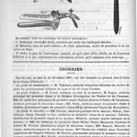 0038 - Page 34 - Nouveau spéculum à valves amovibles. Breveté S. G. D. G. De Ch. Dubois... Présenté à l'Académie de médecine dans la séance du 3 janvier 1888 / Courrier