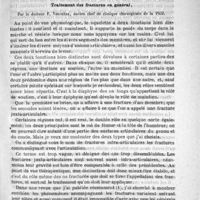 0041 - Page 37 - Sommaire / Traitement des fractures en général, par le docteur F. Verchère...