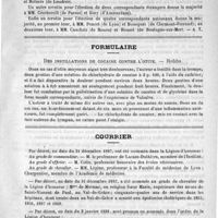 0051 - Page 47 - Académies et sociétés savantes. Société de chirurgie. Séance du 4 janvier / Formulaire. Des instillations de cocaïne contre l'otite. - Hobbs / Courrier