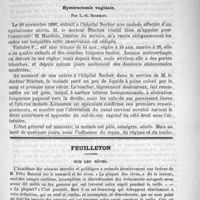 0053 - Page 49 - Sommaire / Hystérectomie vaginale, par L.-G. Richelot / Feuilleton. Sur les rêves