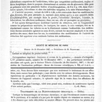 0071 - Page 67 - Académies et sociétés savantes. Académie des sciences. Séance du 9 janvier 1888 / Société de médecine de Paris. Séance du 24 décembre 1887 / Feuilleton. Causerie. Les Museux, chirurgiens rémois [L.-H. Petit] / Traitement de la blennorrhagie chronique. - Diday