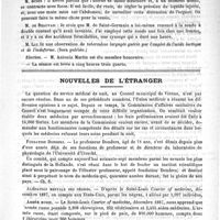 0075 - Page 71 - Académies et sociétés savantes. Société de médecine de Paris. Séance du 24 décembre 1887 / Nouvelles de l'étranger / Fondation Donders / Aliénation mentale des nègres / Armée Russe / Syphilis héréditaire et rachitisme au Brésil