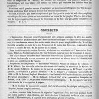0088 - Page 84 - Académies et sociétés savantes. Société médicale des hôpitaux. Séance du 13 janvier 1888 / Courrier