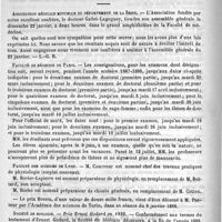 0104 - Page 96 - Nouvelles de l'étranger. Académie de médecine de Turin / Courrier. Association médicale mutuelle du département de la Seine / Faculté de médecine de Paris / Faculté des sciences de Lyon / Société de biologie