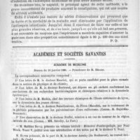 0149 - Page 141 - Clinique de la Pitié. - M. le professeur Jaccoud. Traitement de la fièvre typhoïde / Académies et sociétés savantes. Académie de médecine. Séance du 24 janvier 1888