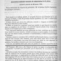 0160 - Page 152 - Bulletin / Association médicale mutuelle du département de la Seine. Assemblée générale du 22 janvier 1888 / Feuilleton. Causerie. Destruction des lapins par le virus du choléra des poules. - L'alcool n'est pas fait pour les chiens. - Tribulations d'une accouchée