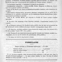 0167 - Page 159 - Académies et sociétés savantes. Société de médecine de Paris. Séance du 14 janvier 1888 / Formulaire. Sirop contre la dyspnée cardiaque. - G. Sée / Nouvelles de l'étranger. Nominations