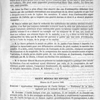 0177 - Page 169 - Académies et sociétés savantes. Société de chirurgie. Séance du 25 janvier / Société médicale des hôpitaux. Séance du 27 janvier 1888