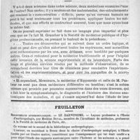 0193 - Page 185 - Sommaire / Bulletin / Feuilleton. Bibliothèque anthropologique. - Le Darwinisme. - Leçons professées à École d'anthropologie, par Mathias Duval...