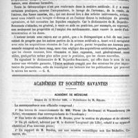 0264 - Page 256 - Bibliothèque. Dictionnaire de thérapeutique, de matière médicale, de pharmacologie, de toxicologie, et des eaux minérales, par Dujardin-Beaumetz..., avec la collaboration de MM. Debièrre, Egasse, Hétet, Jaillet, Macquarie ; docteur G. Bardet... - Paris, Octave Doin, éditeur / Académies et sociétés savantes. Académie de médecine. Séance du 14 février 1888