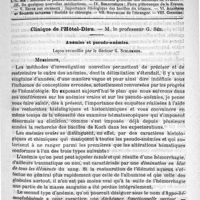 0293 - Page 285 - Comité de rédaction / Sommaire / Clinique de l'Hôtel-Dieu. - M. le professeur G. Sée. Anémies et pseudo-anémies. Leçon recueillie par le docteur G. Schlemmer